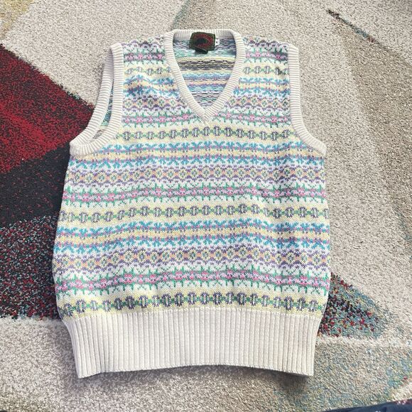 Vintage Boston Traders Women's Sleeveless Knitted Like Sweater Vest Top Size M - Picture 1 of 3